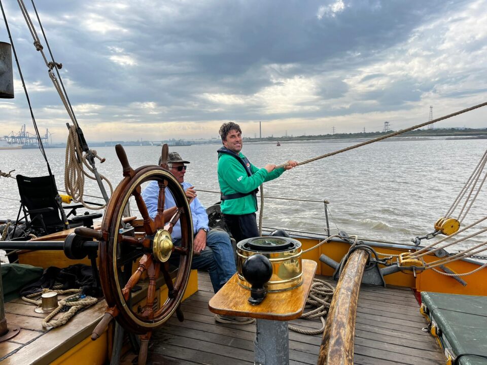 Aboard the Thames barge, The Blue Mermaid